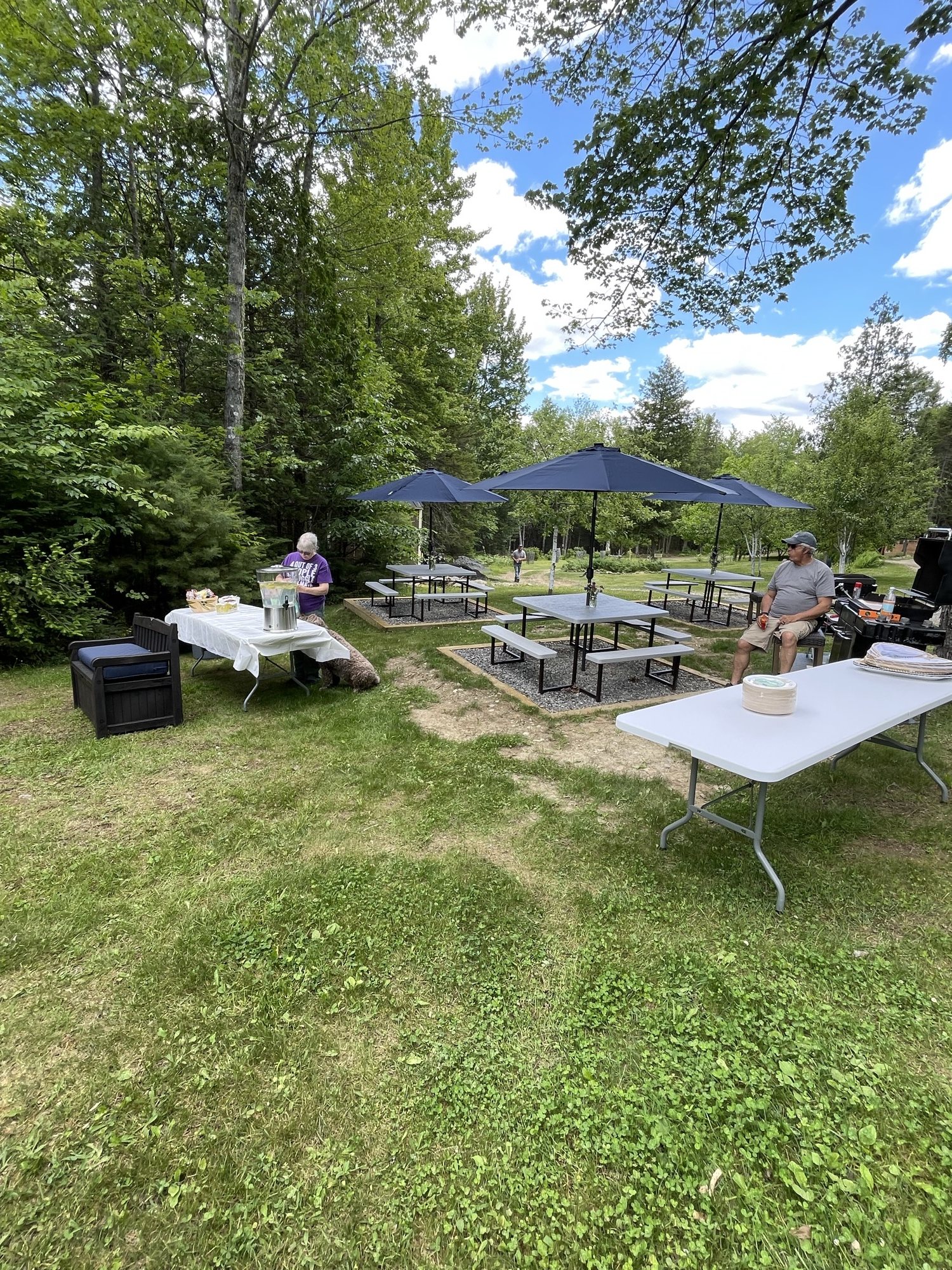 Outdoor dining setup at Dragonwood