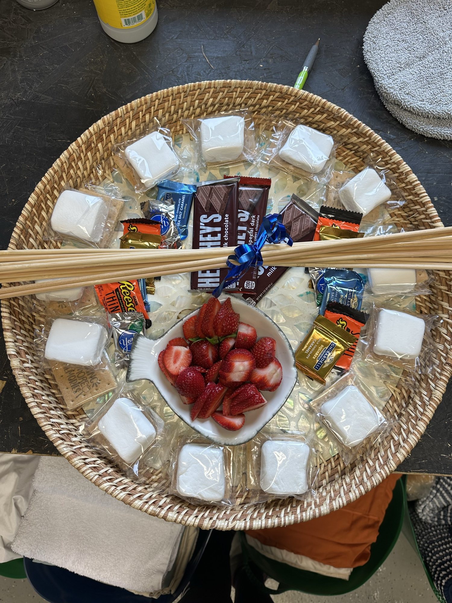 S'mores basket for the fire pit