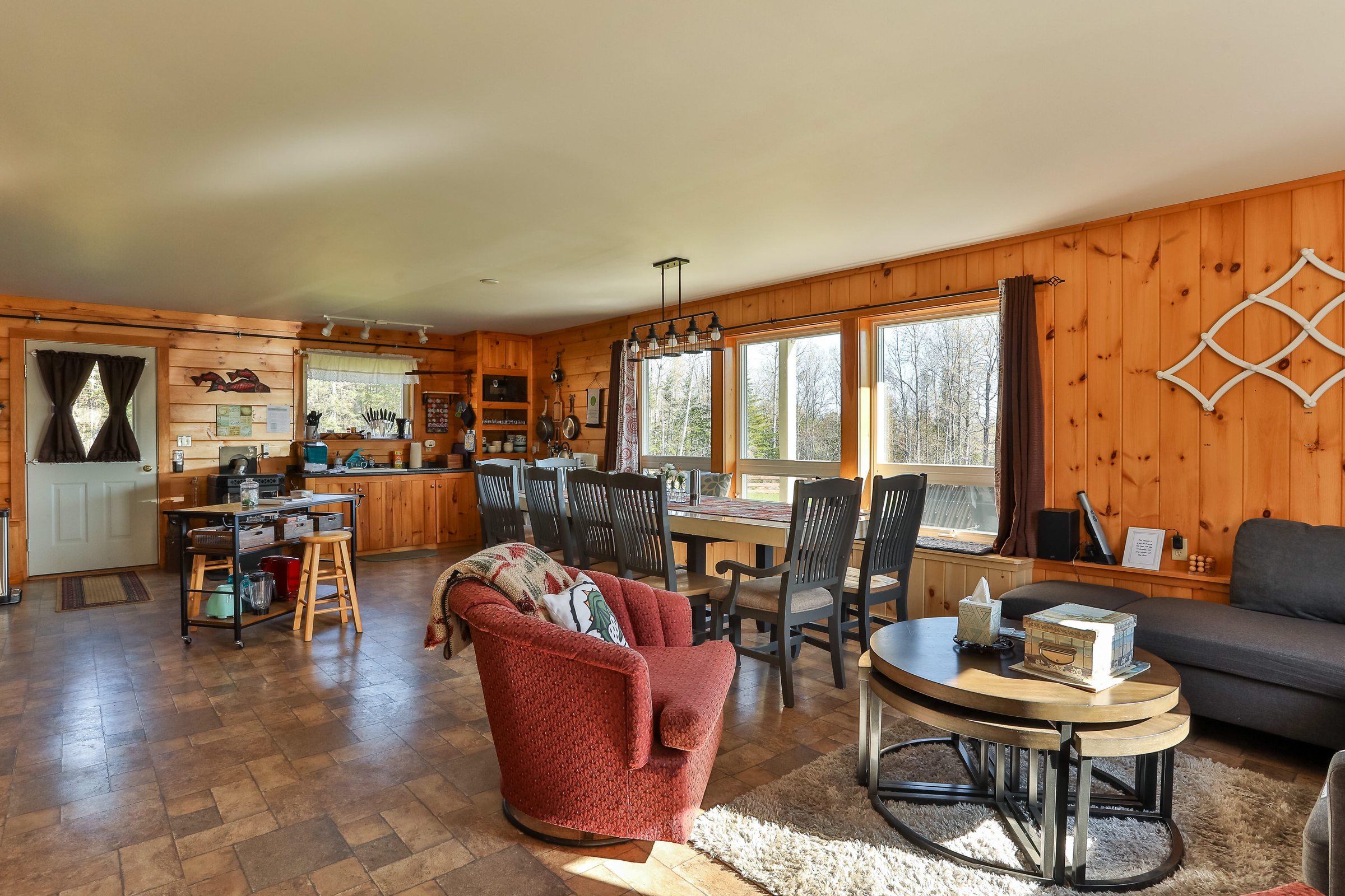 Bunk House dining and gathering space for corporate retreats