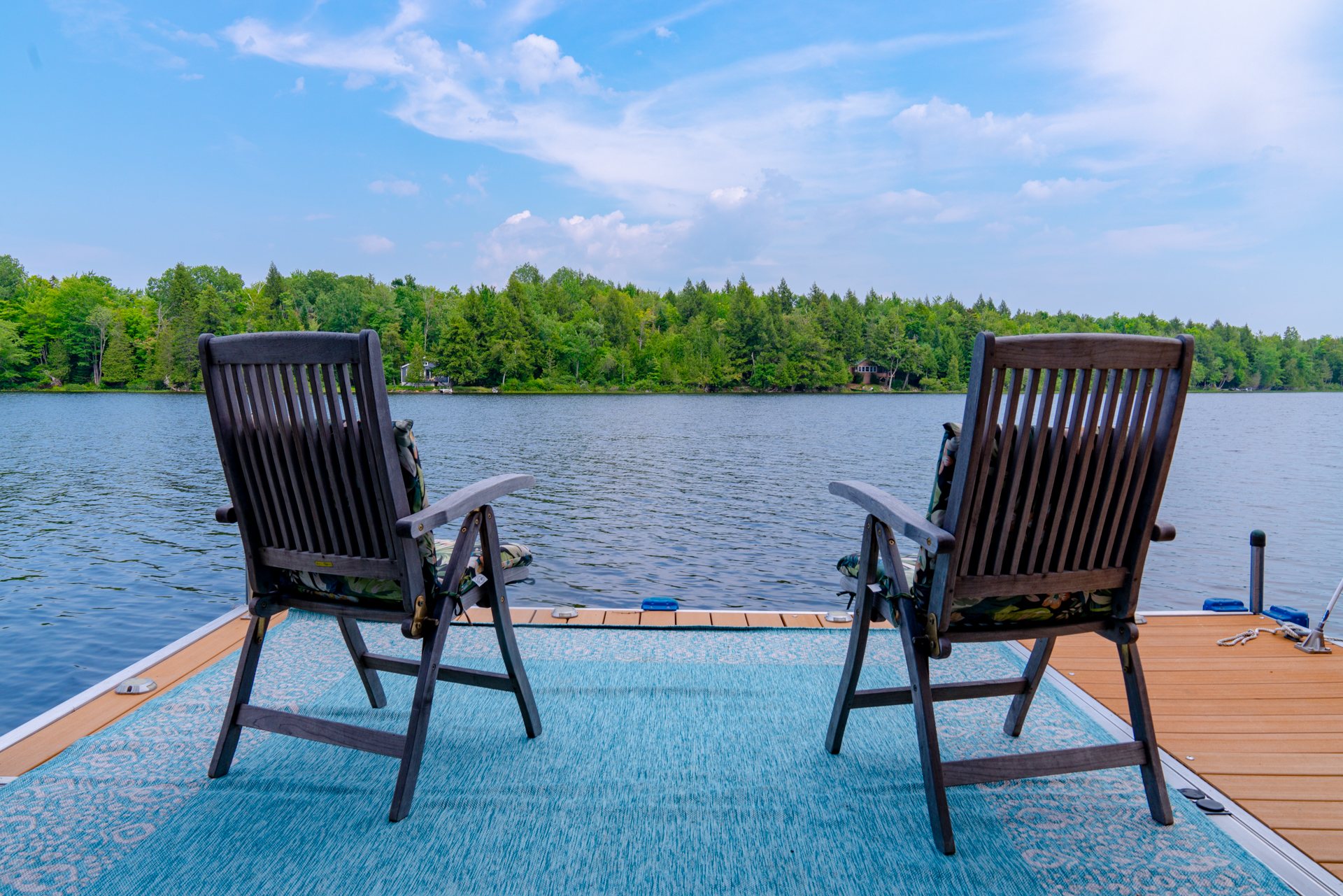 Lakefront Dock event space at Dragonwood in Parkman Maine