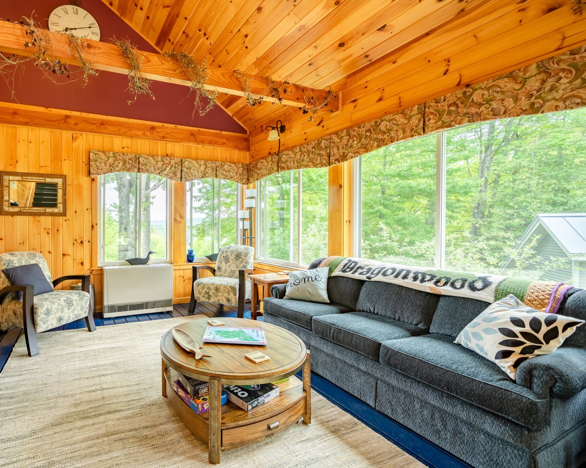 Sunroom with Dragonwood pillows