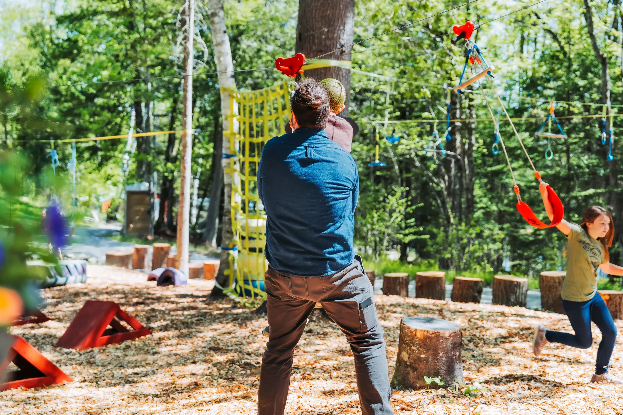 Family spending time together on the Warrior Confidence Course