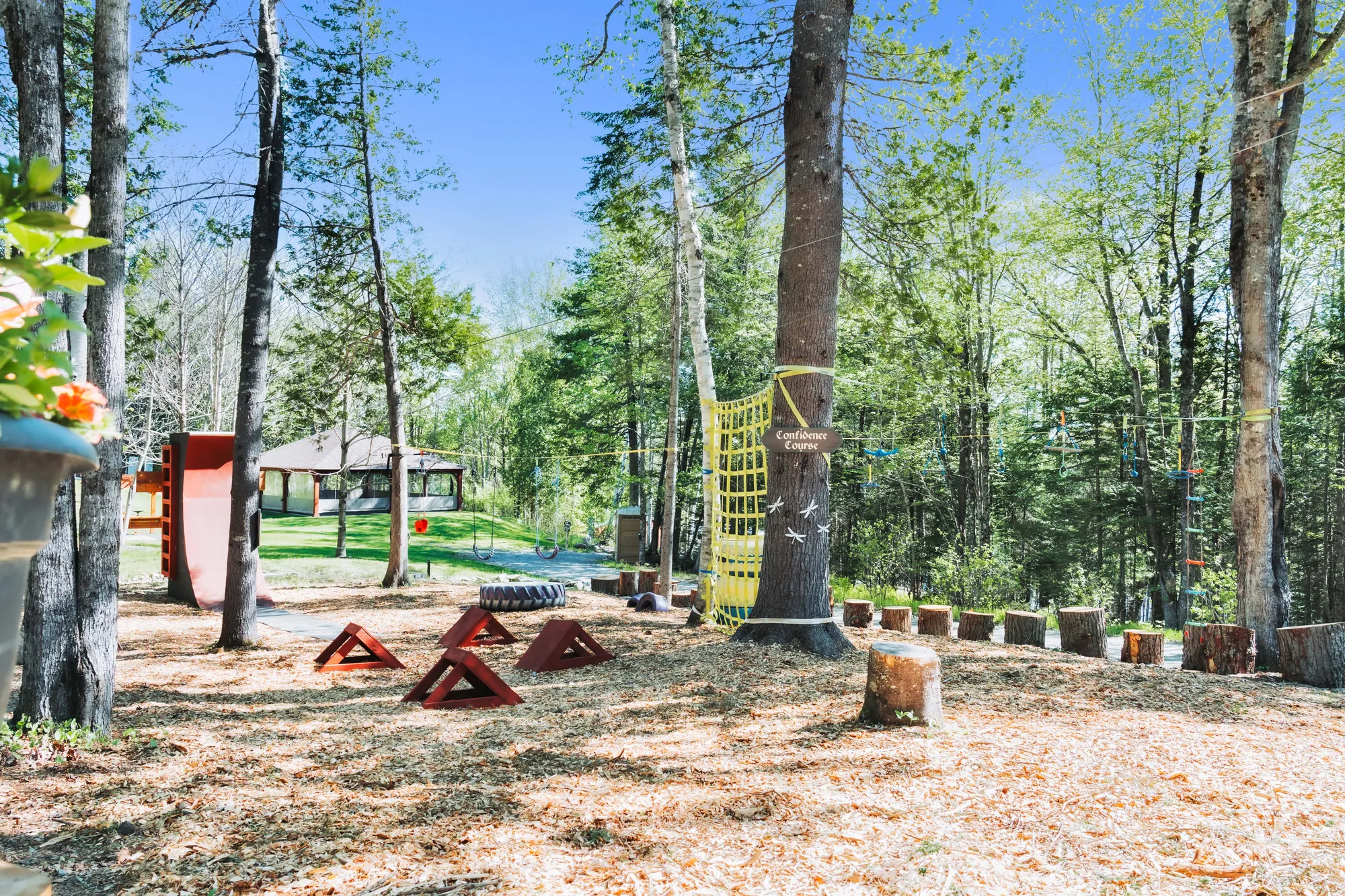 Obstacle grounds at the Warrior Confidence Course