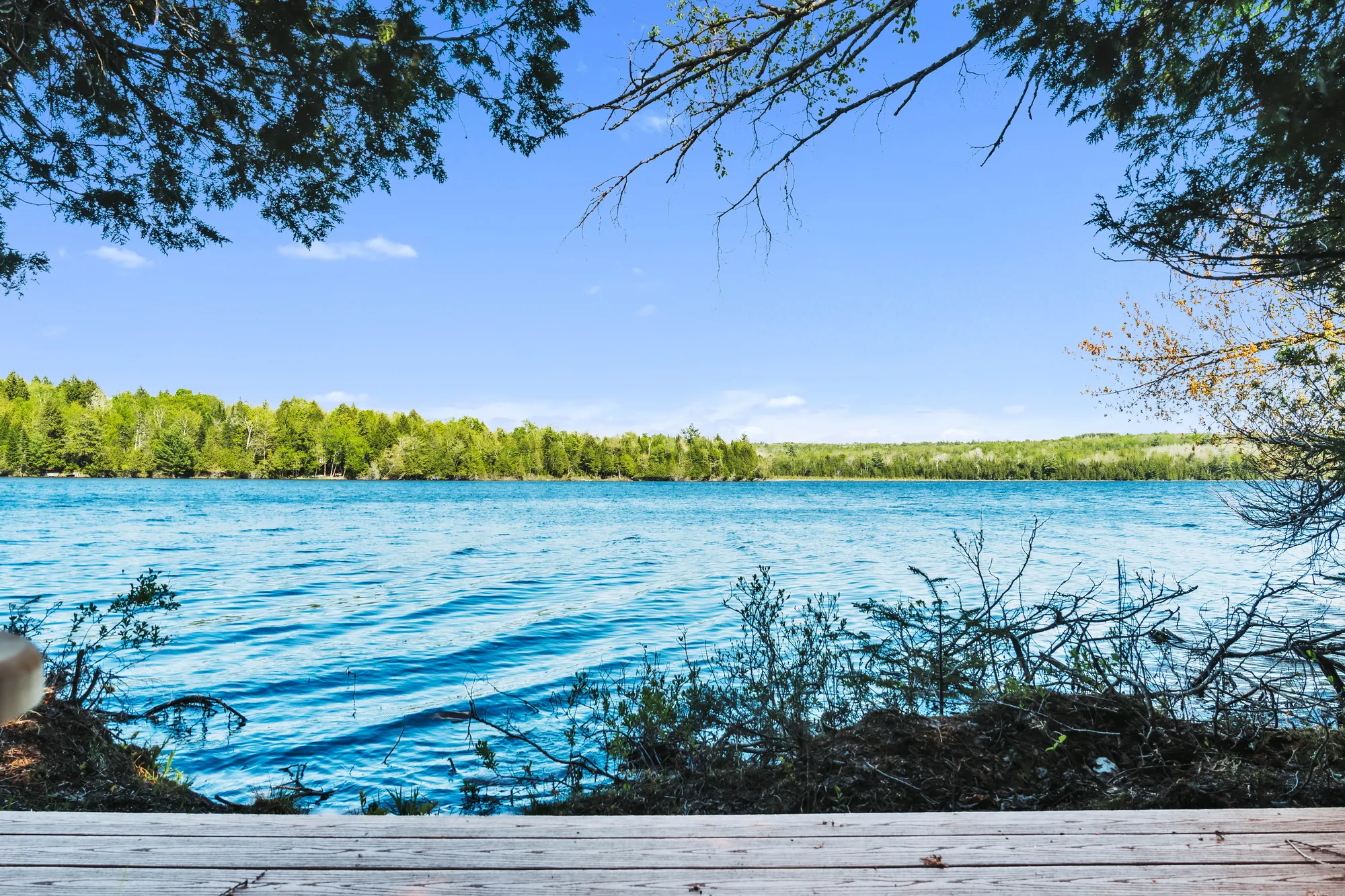 Open view across Manhanock Pond