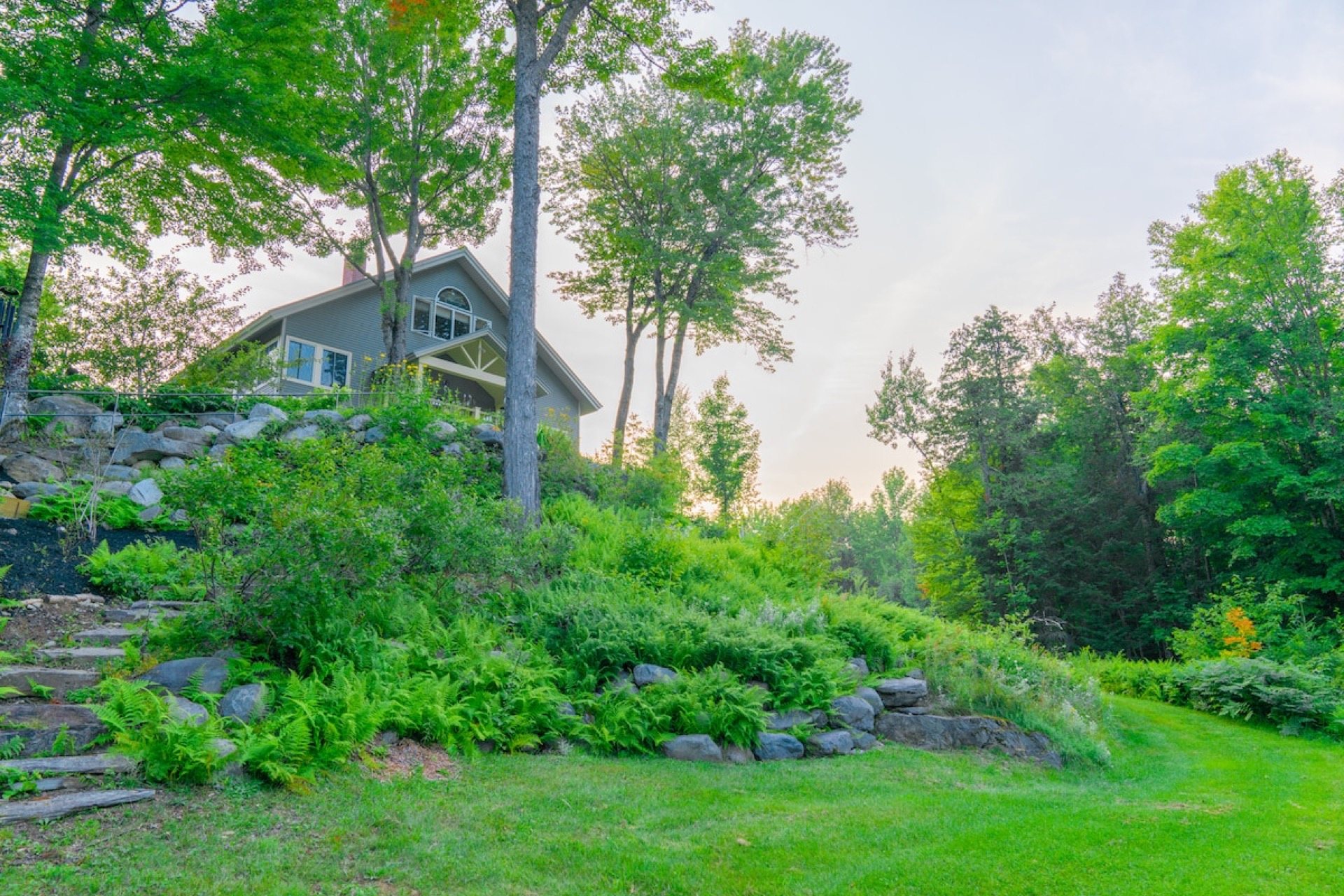 Property hillside and grounds